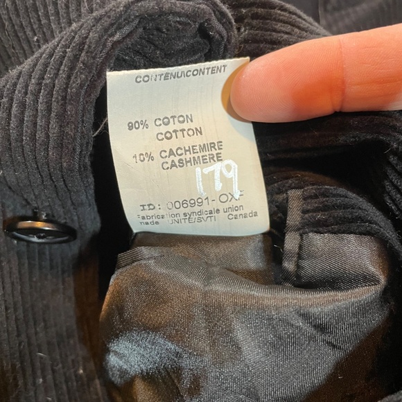 arnold brant canada sport coat blazer mens 46r black corduroy - Picture 5 of 7